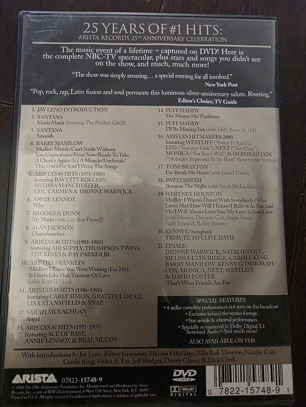 25 Arista: 25 Years of #1 Hits DVD - Picture 2 of 4